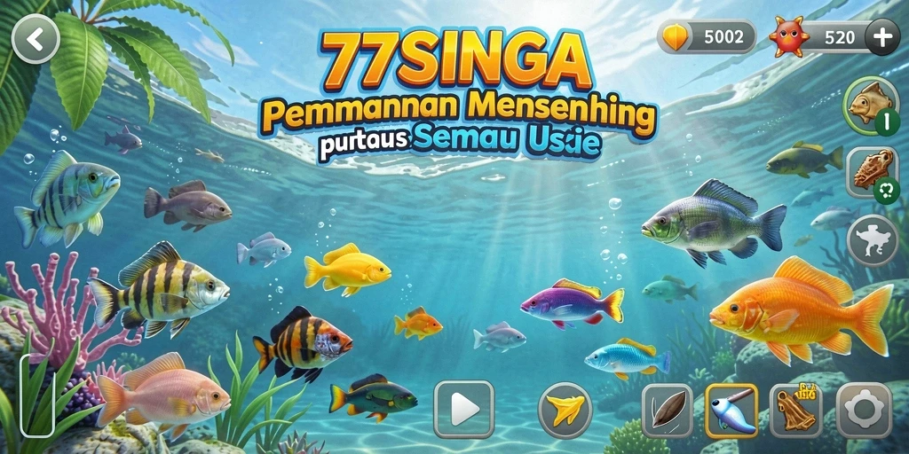 Tangkapan ikan besar di gameplay 77SINGA yang menegangkan.
