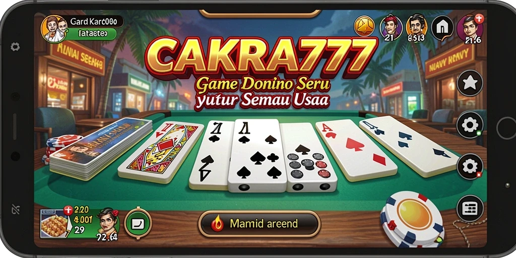 Tampilan gameplay seru dalam CAKRA777 dengan domino klasik.
