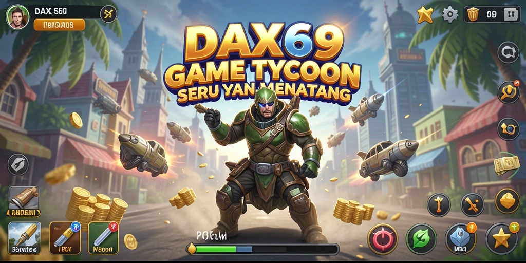 Screenshot DAX69 menampilkan aksi gameplay Tycoon yang menarik.