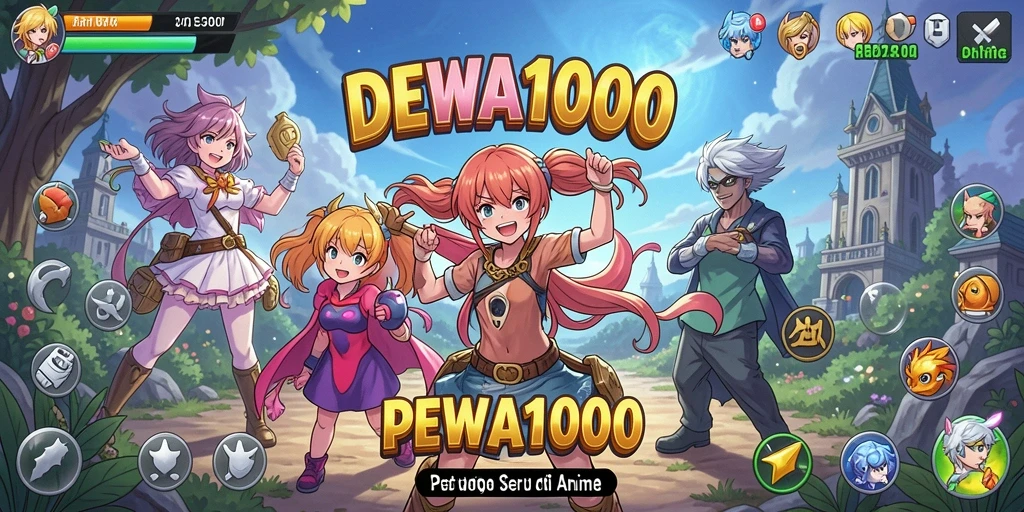 Tampilan karakter dan pertempuran epik di DEWA1000.