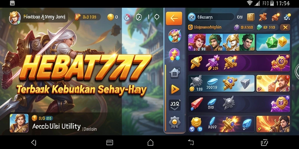 Tampilan antarmuka HEBAT777 yang user-friendly dan menarik.