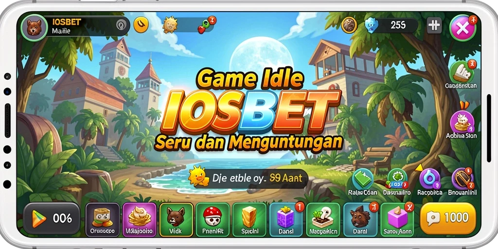 Screenshot gameplay <strong>IOSBET</strong> yang memperlihatkan aktivitas idle penuh warna.