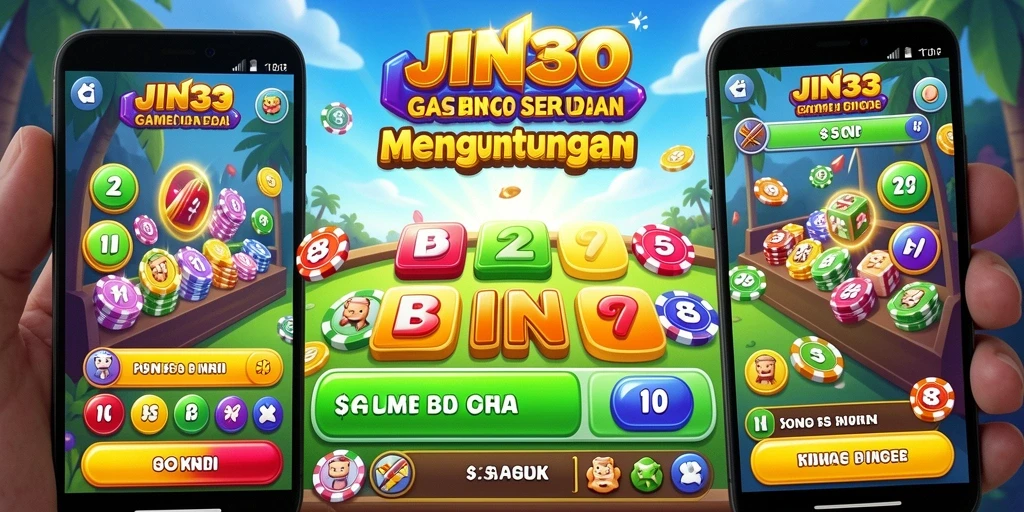 Tampilan gameplay Bingo seru dalam JIN33 dengan banyak interaksi pengguna.