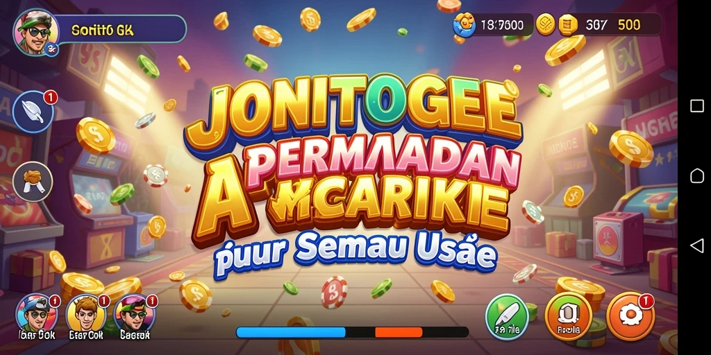 Tangkapan layar utama JONITOGEL menunjukkan gameplay seru yang penuh warna.