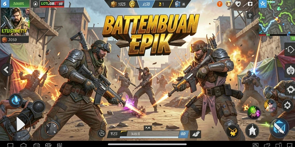 Tampilan gameplay LOTUSBET88 yang intens dan menegangkan.
