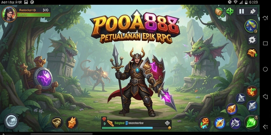 Tangkapan layar gameplay POA88 dengan aksi pertempuran RPG yang mendebarkan.