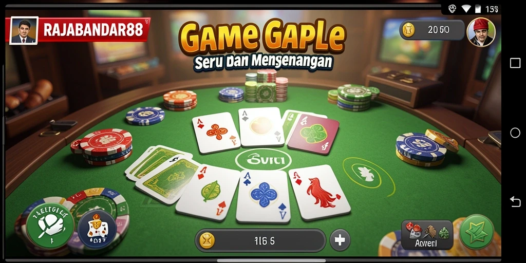 Screenshot gameplay RAJABANDAR88, menunjukkan momen seru bermain Gaple.