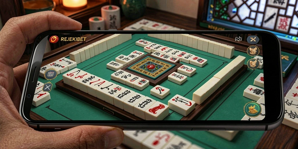 Tampilan permainan Mahjong yang menantang di REJEKIBET.