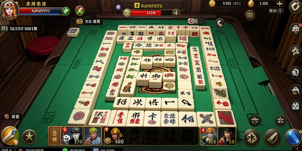Screenshot RUPIAHTOTO menampilkan gameplay Mahjong yang seru.