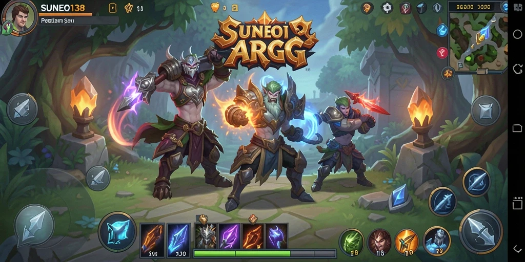 Screenshot SUNEO138 menampilkan pertarungan seru dalam dunia fantasi.