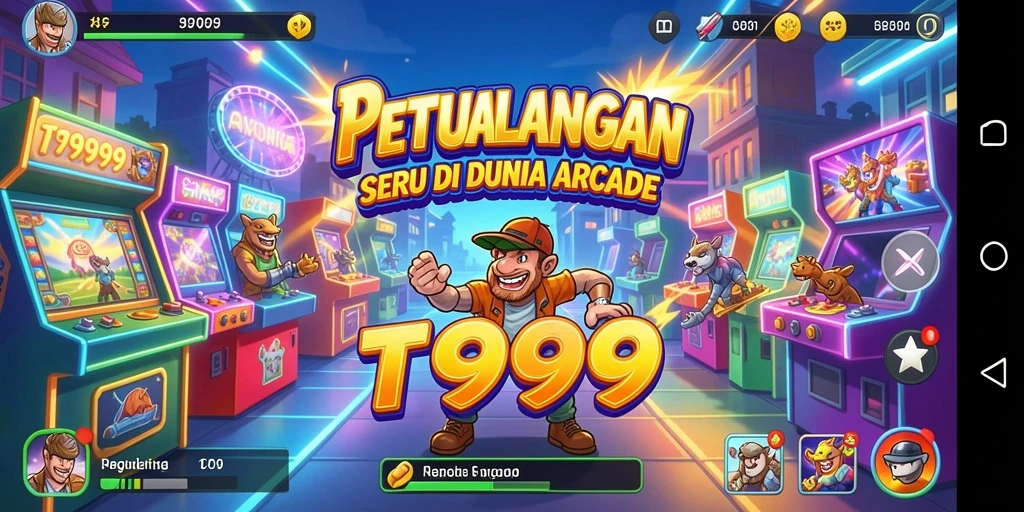 Tampilan gameplay seru di T9999, penuh aksi dan tantangan.
