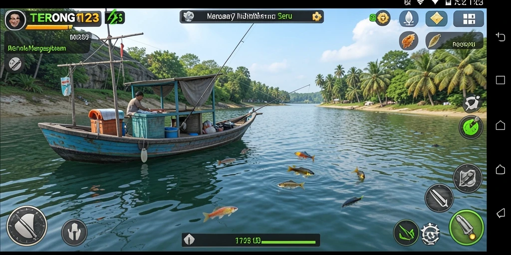 Gameplay menarik dalam memancing ikan di TERONG123.