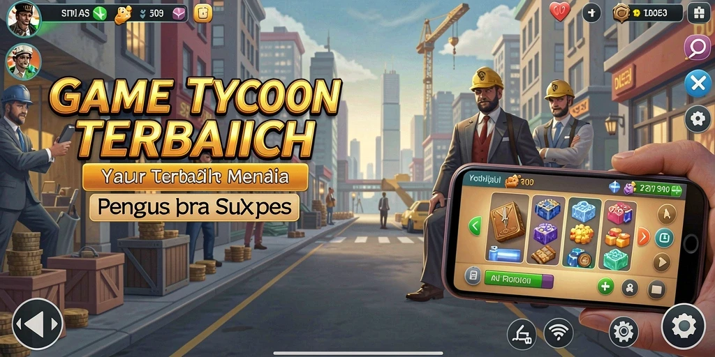 Tampilan gameplay V07 menampilkan pengelolaan bisnis yang menarik.