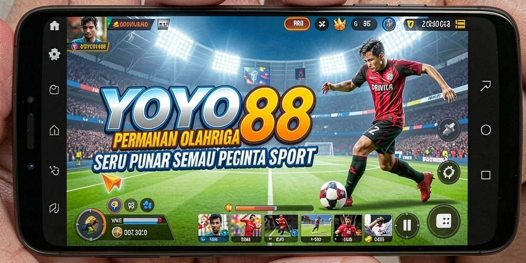 Tampilan gameplay seru dari aplikasi YOYO88 yang menampilkan aksi olahraga.