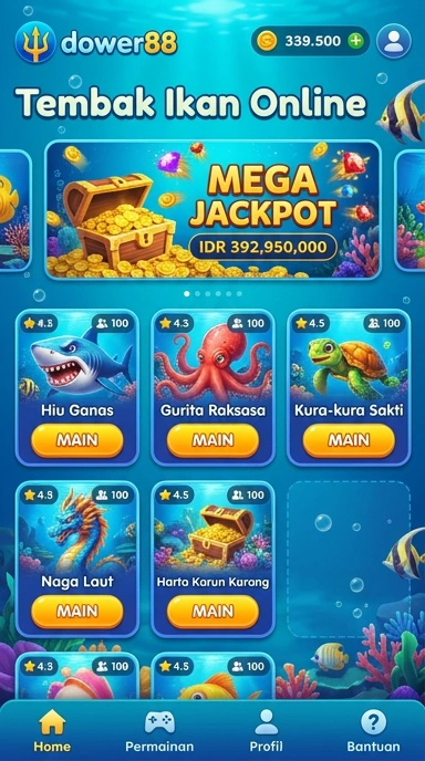 Halaman kategori aplikasi di dower88 dengan berbagai pilihan.